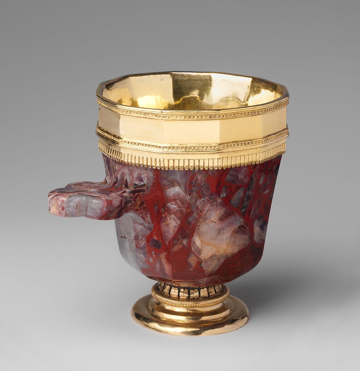 Jasper Cup with Gilded-Silver Mounts, Jasper, silver gilt mount and foot, Bohemian 