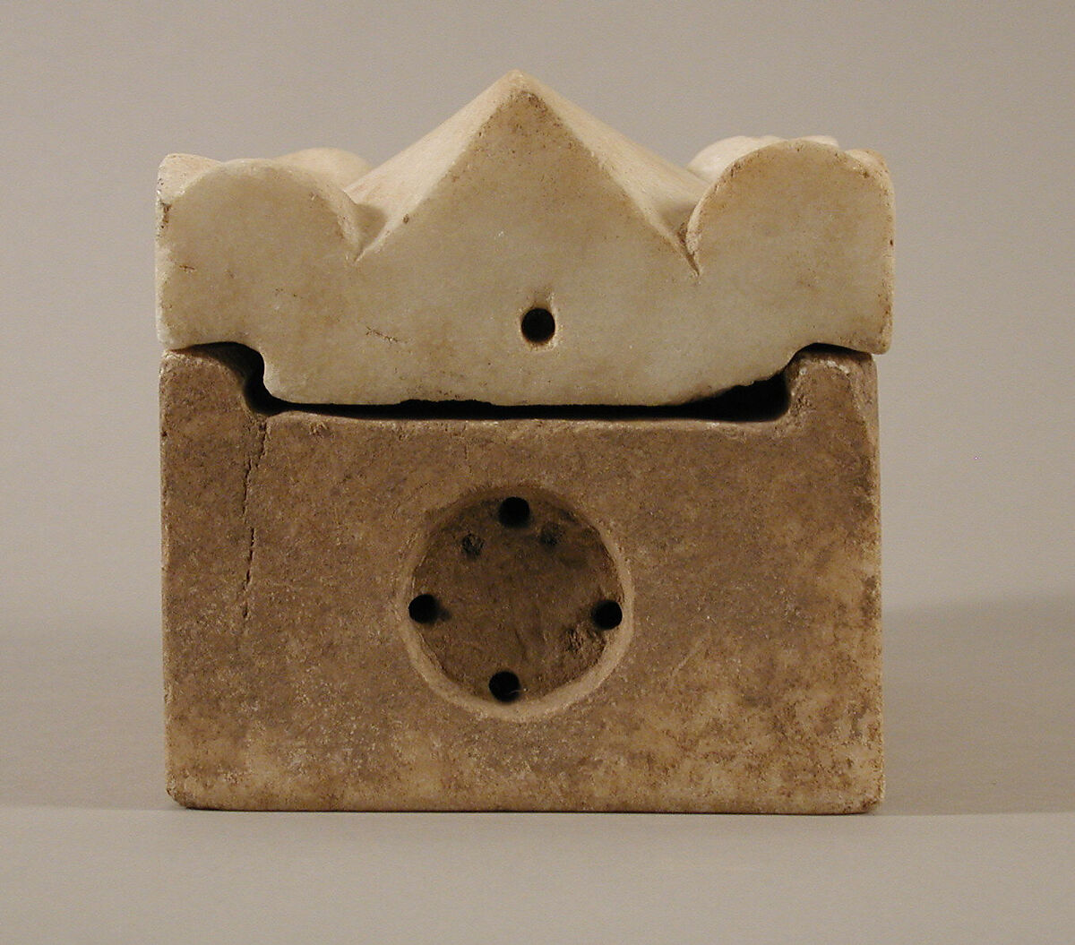 Reliquary in the Shape of a Sarcophagus, Marble, Byzantine