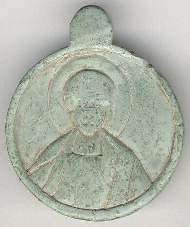 Medallion with the Head of a Saint, Steatite, Byzantine 