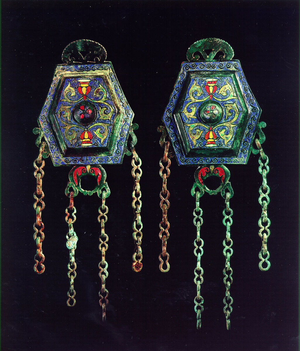 Harness Ornaments, Copper alloy, champlevé enamel, Late Roman or Byzantine