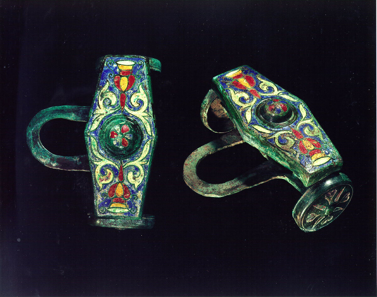 Harness Ornaments, Copper alloy, champlevé enamel, Late Roman or Byzantine