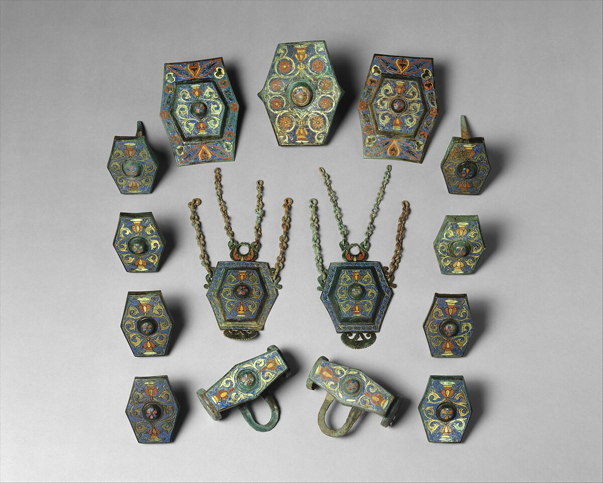 Harness Ornaments, Copper alloy, champlevé enamel, Late Roman or Byzantine 
