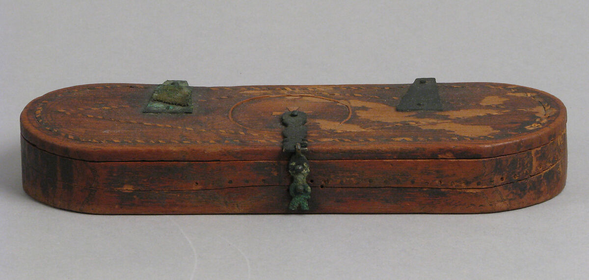Wooden Box with Bronze Balance Scale, Wooden box and copper alloy scale, Coptic