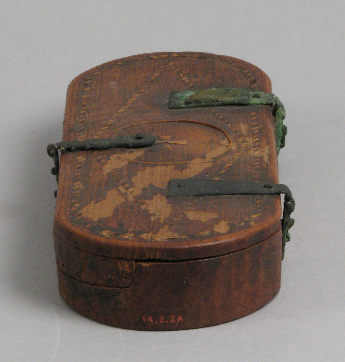 Wooden Box with Bronze Balance Scale, Wooden box and copper alloy scale, Coptic