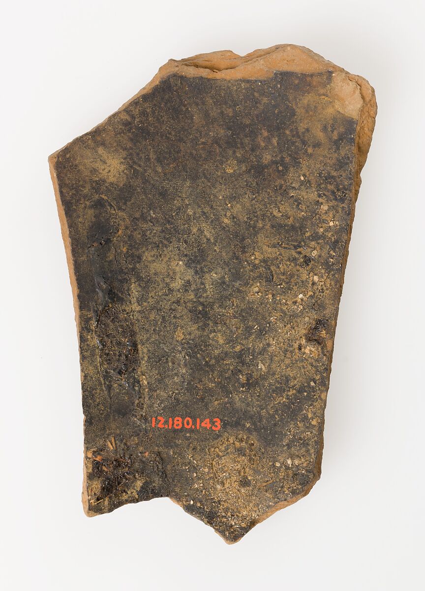Ostrakon with a Letter from Gennadius to Peter, Pottery fragment with ink inscription, Coptic
