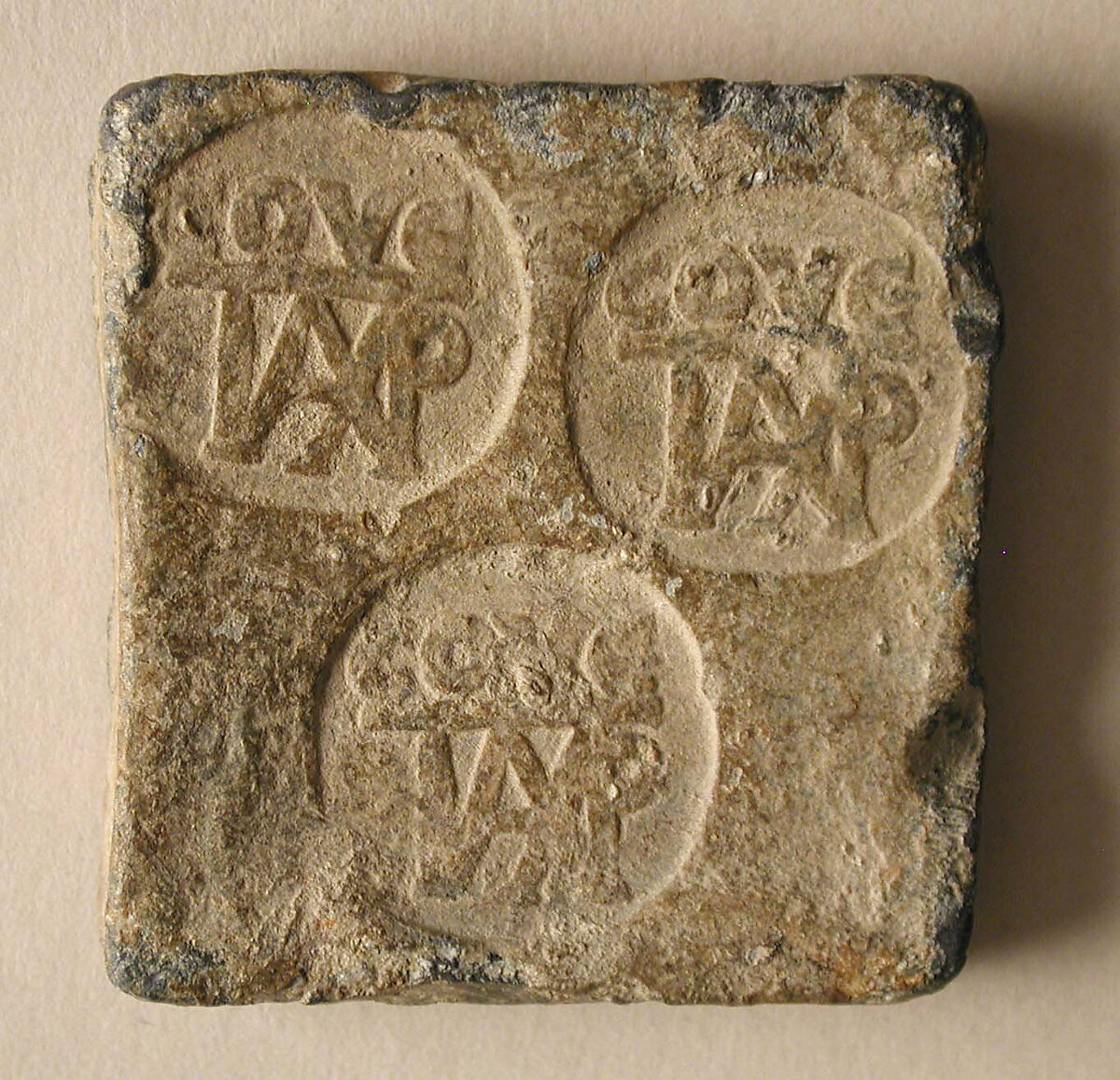 Lead Ingot with Monograms, Byzantine