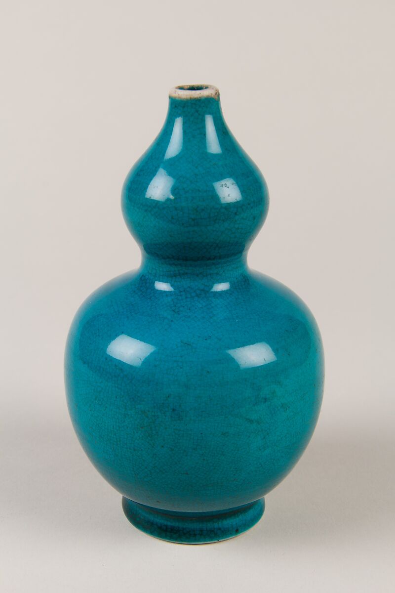 Bottle, Porcelain with turquoise glaze, China 