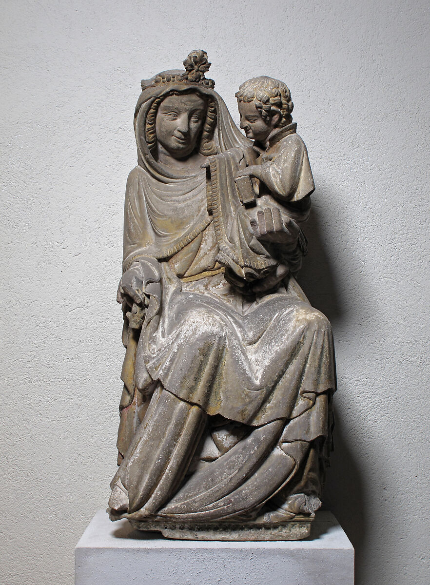 Seated Virgin and Child, Stone, German 