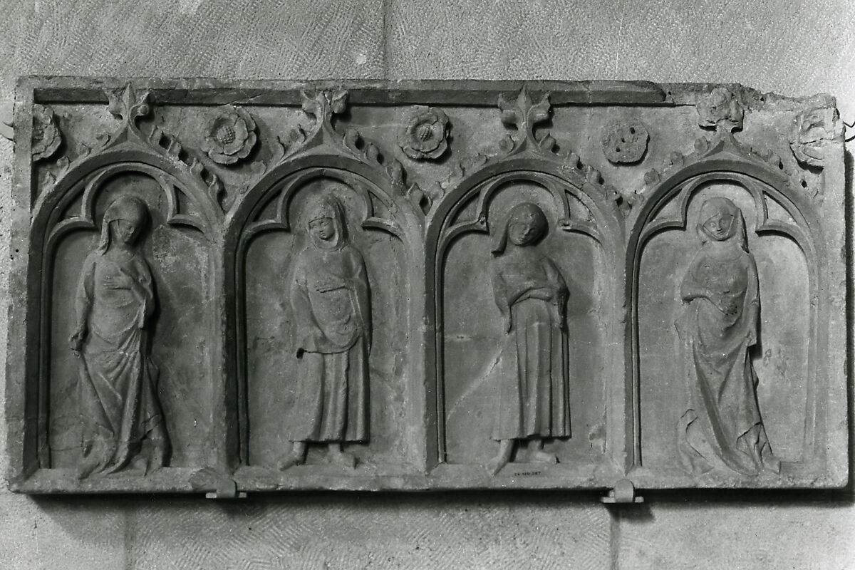 Four Figures Under an Arcade, Stone, South Netherlandish 