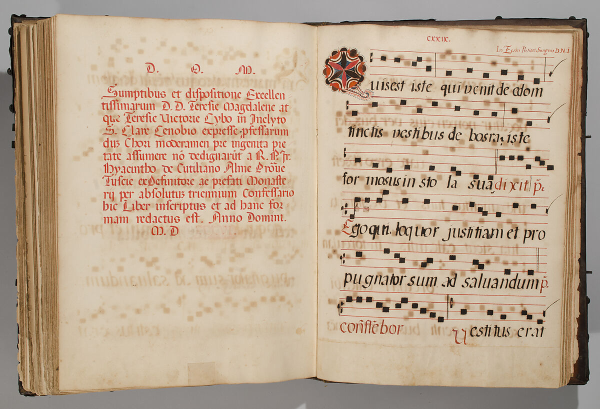 Antiphonary, Paper; leather binding, Italian