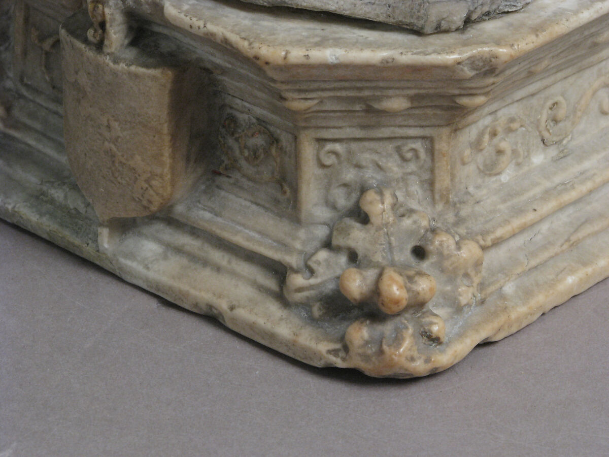 Virgin and Child, Marble, gilt, French