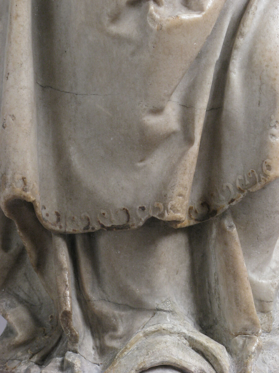 Virgin and Child, Marble, gilt, French