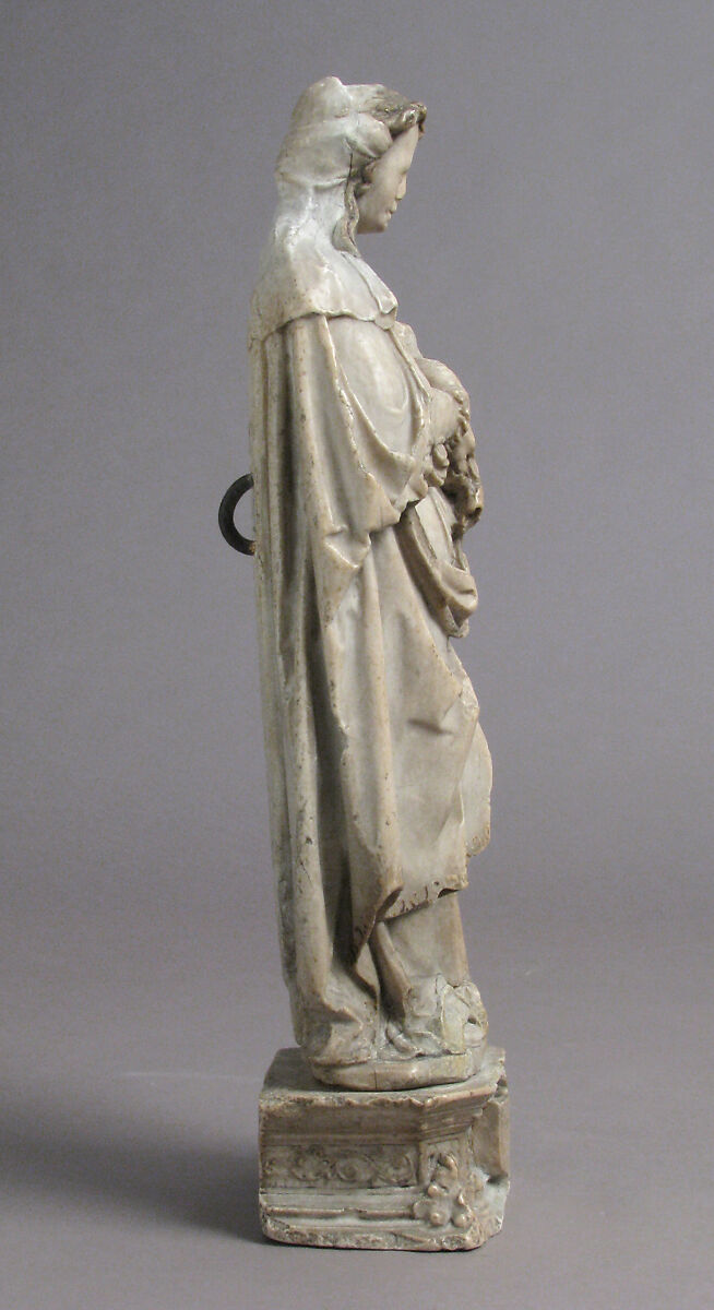 Virgin and Child, Marble, gilt, French