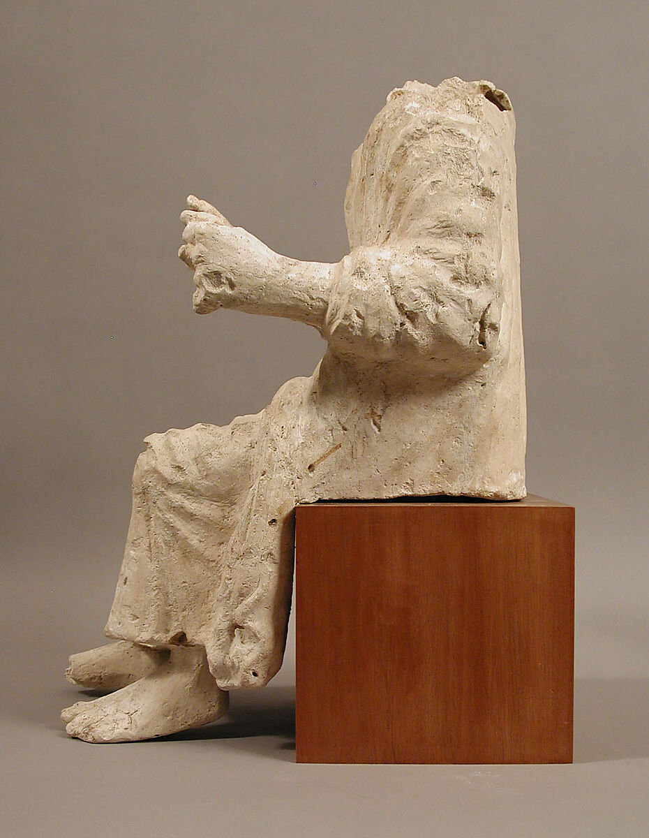 Seated Man, Plaster, Coptic