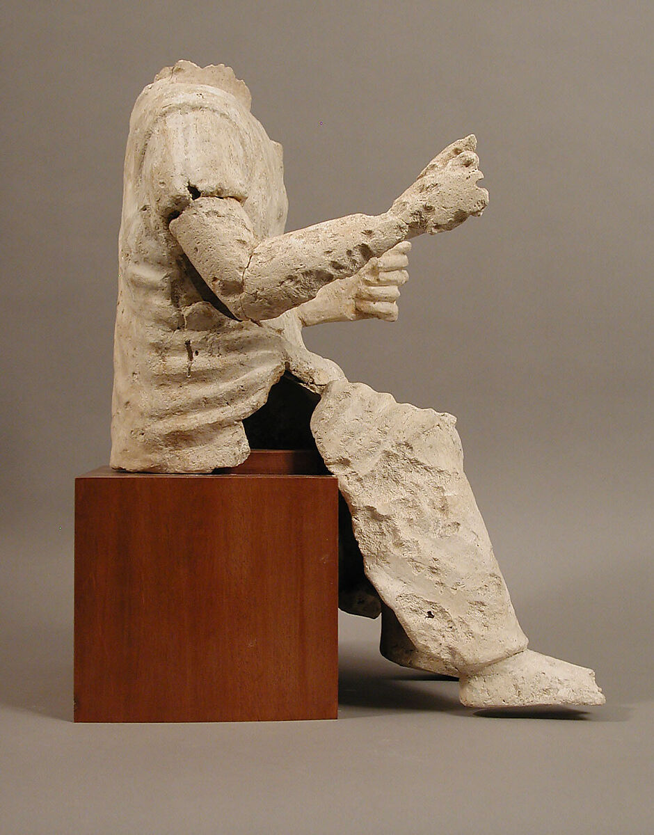 Seated Man, Plaster, Coptic