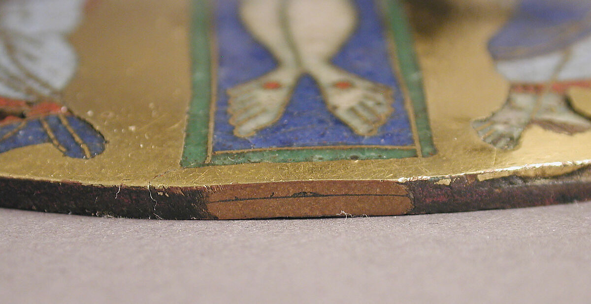 The Crucifixion, Gilded copper, cloisonné and champlevé enamel, French