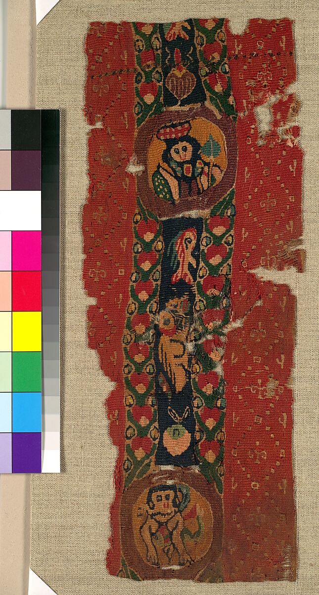 Textile Fragment, Linen, wool, Byzantine 