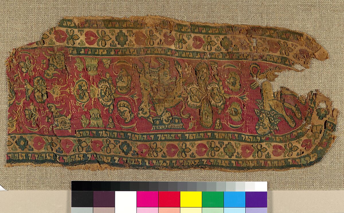 Textile Fragment, Linen, wool, Byzantine 