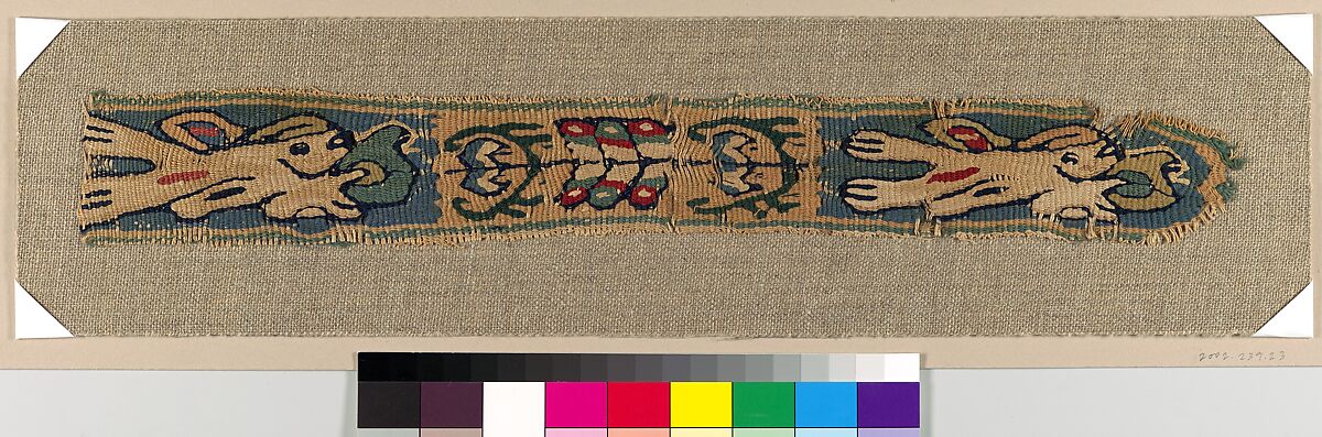 Textile Fragment, Linen, wool, Byzantine 