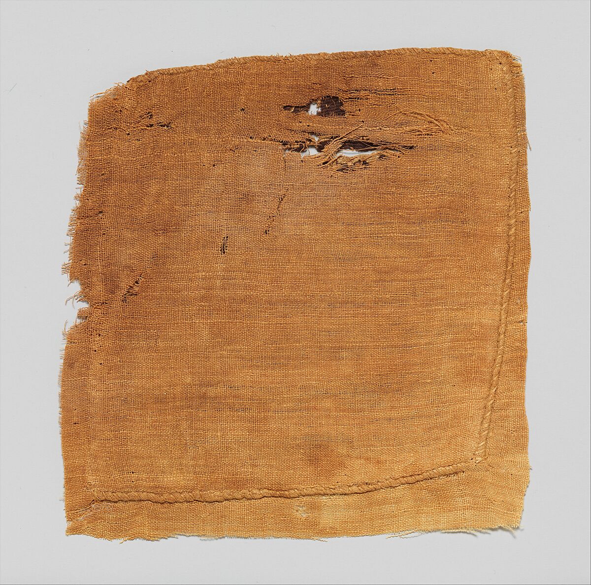 Square with a Hunting Scene, Linen, wool, Byzantine