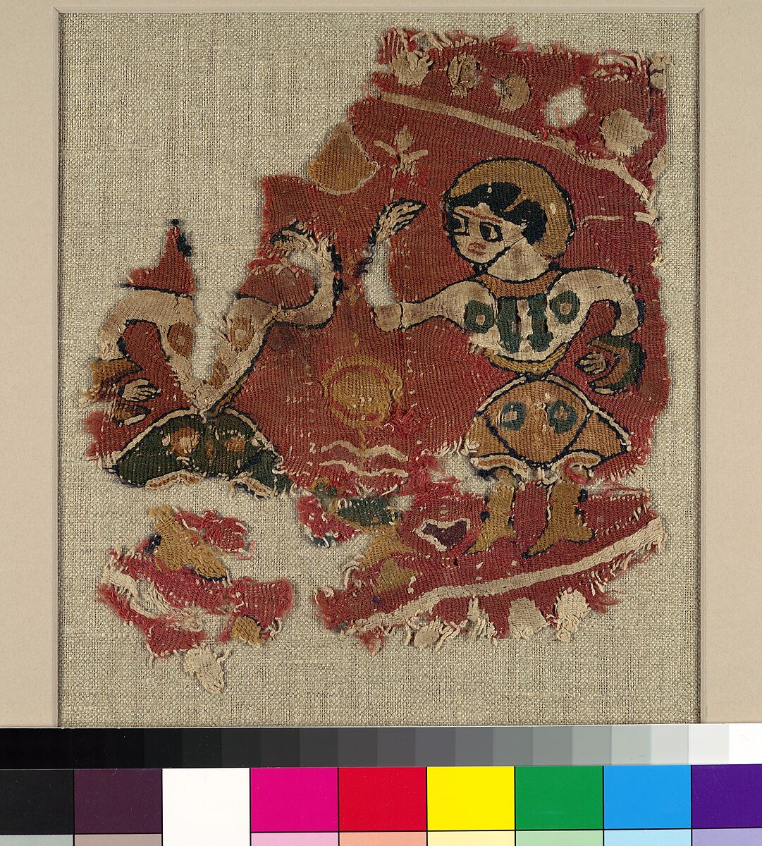 Textile Fragment, Linen, wool, Byzantine 