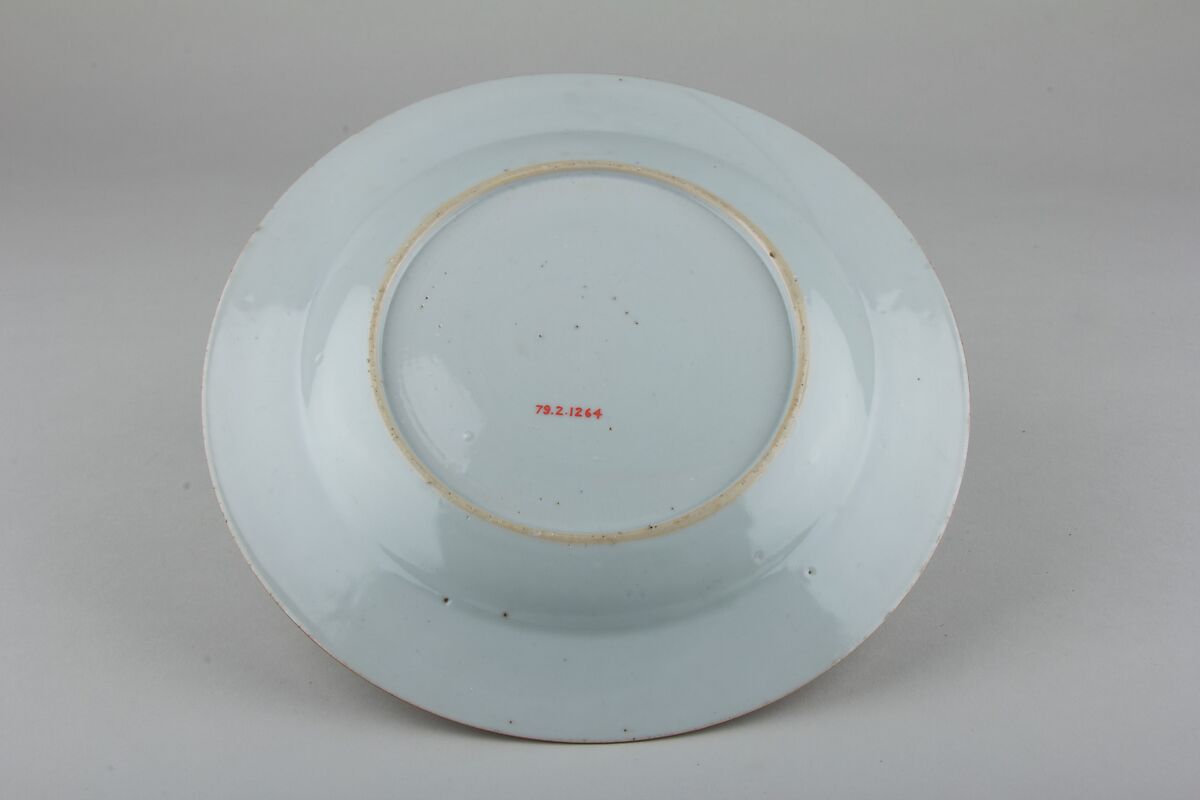 Plate with landscape, Porcelain painted in overglaze polychrome enamels (Jingdezhen ware), China