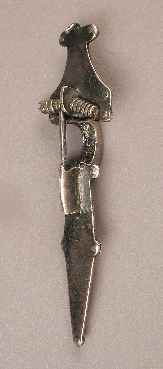 Bow Brooch, Silver with gilding and niello, Germanic