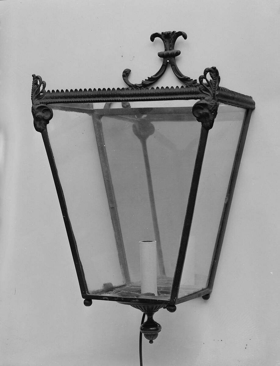 Lantern, Bronze, glass 