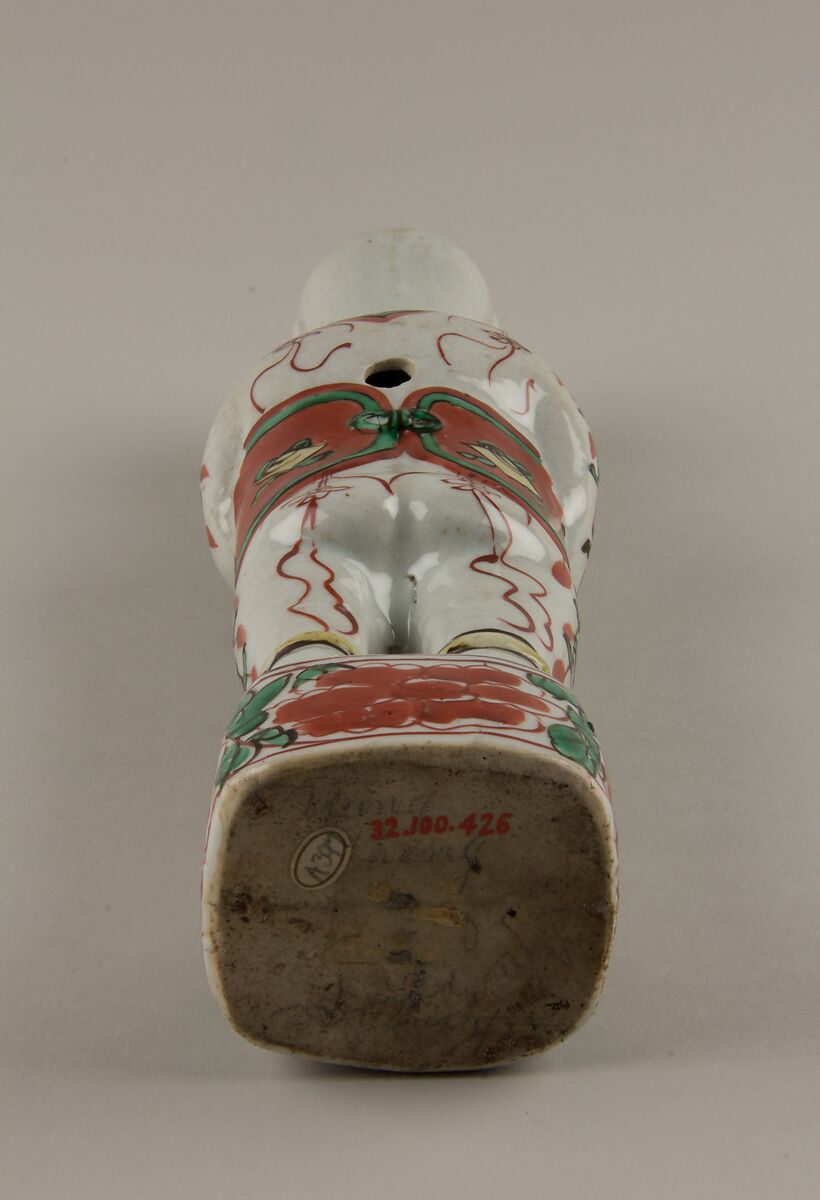 Figure of a Boy, Porcelain with famille verte enamels, China