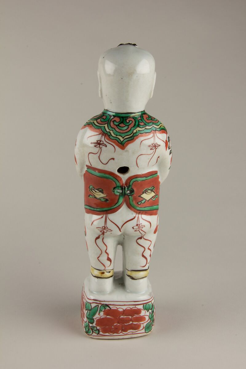 Figure of a Boy, Porcelain with famille verte enamels, China