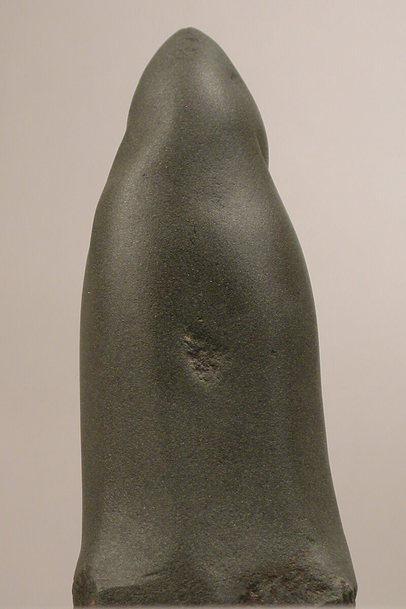 Statuette, Hooded Figure, Dark Green Sandstone, Celtic