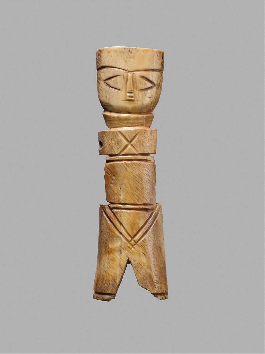 Figure, Bone; carved and incised, Coptic 