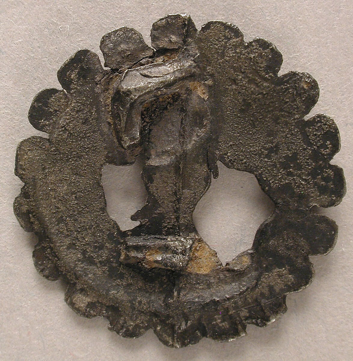 Badge with Head of John the Baptist, Tin/lead alloy, British