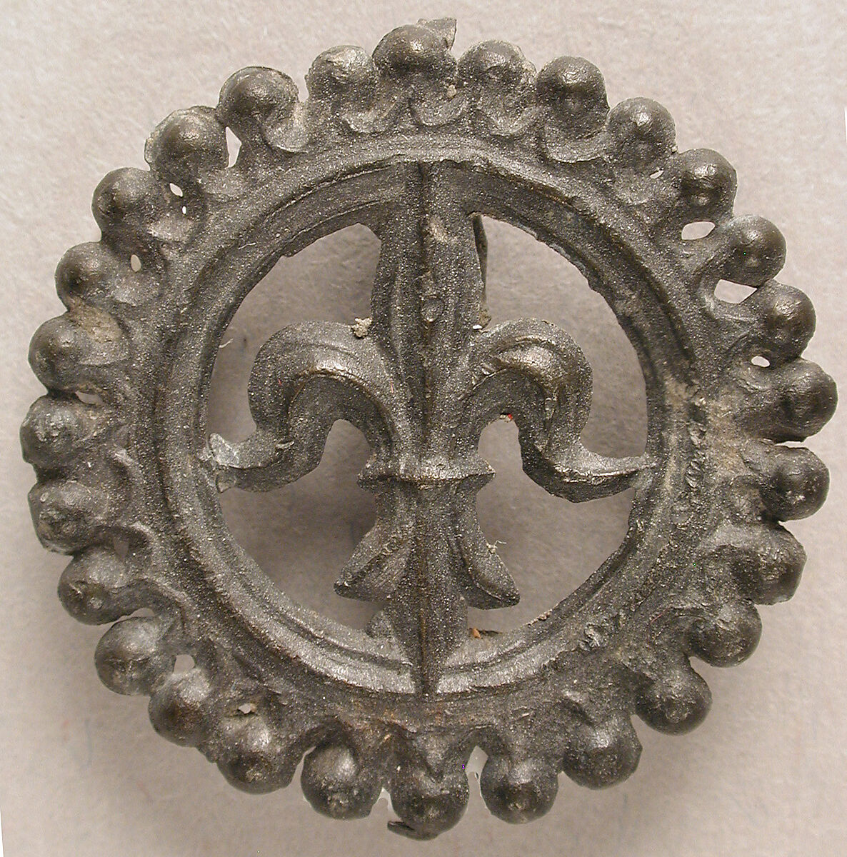 Badge with Lily of Purity, Tin/lead alloy, British 