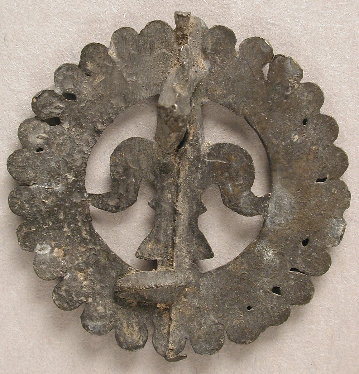 Badge with Lily of Purity, Tin/lead alloy, British