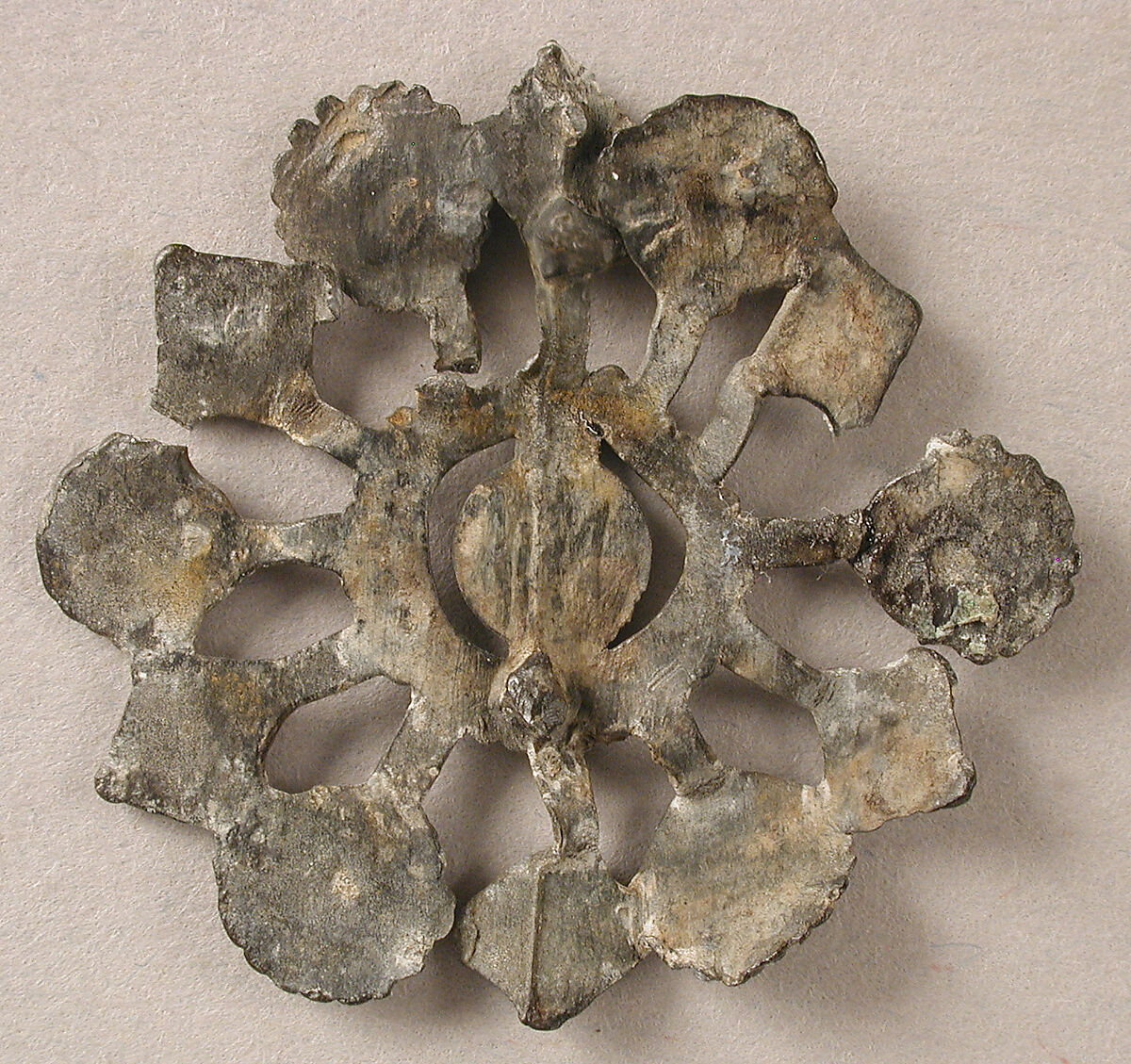 Badge with Martyrdom of Saint Edmund, Tin/lead alloy, British