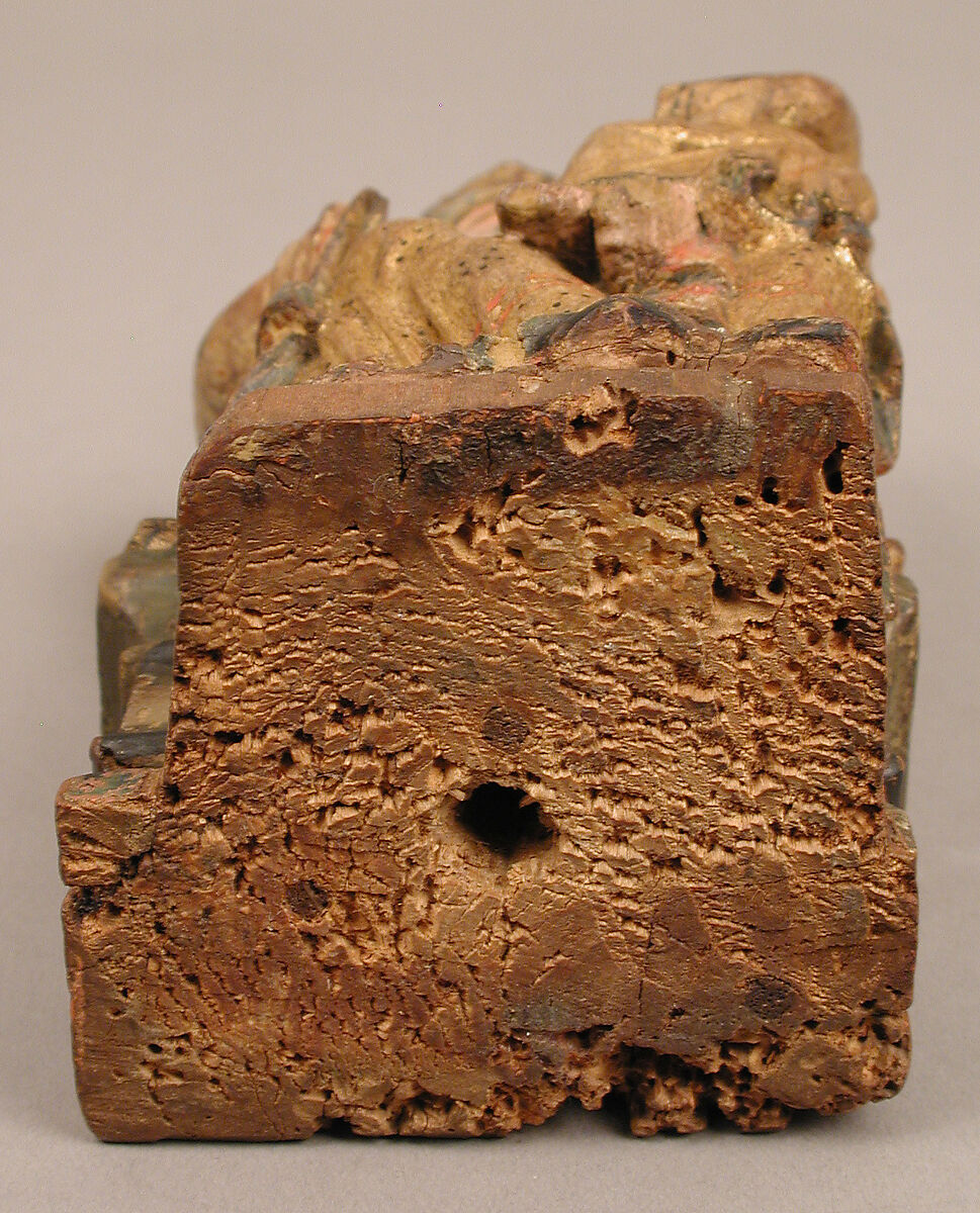 Enthroned Virgin and Child, Limewood with original paint and gilding, Mosan or Lower-Rhenish