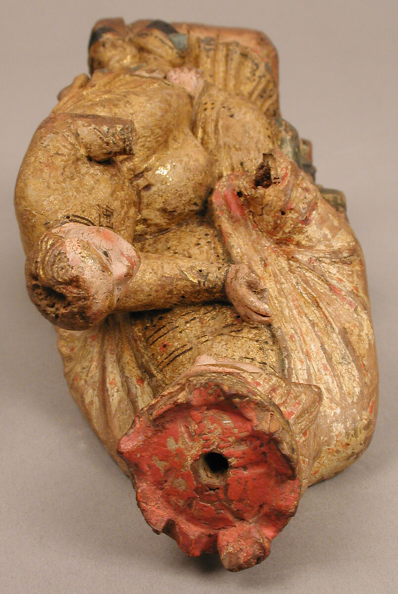 Enthroned Virgin and Child, Limewood with original paint and gilding, Mosan or Lower-Rhenish