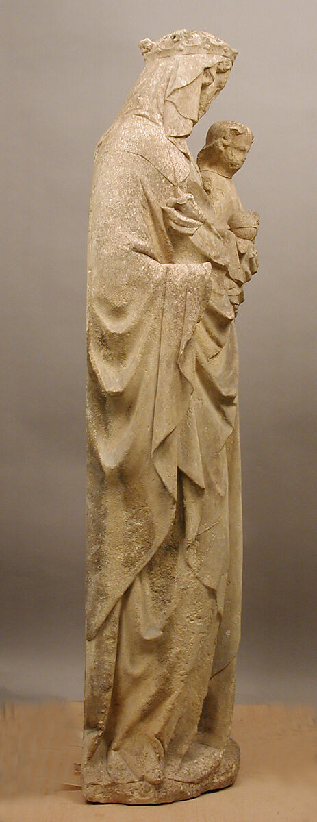 Virgin and Child, Attributed to Alexander of Abingdon (British, active 1291–1317), Caen Limestone, British