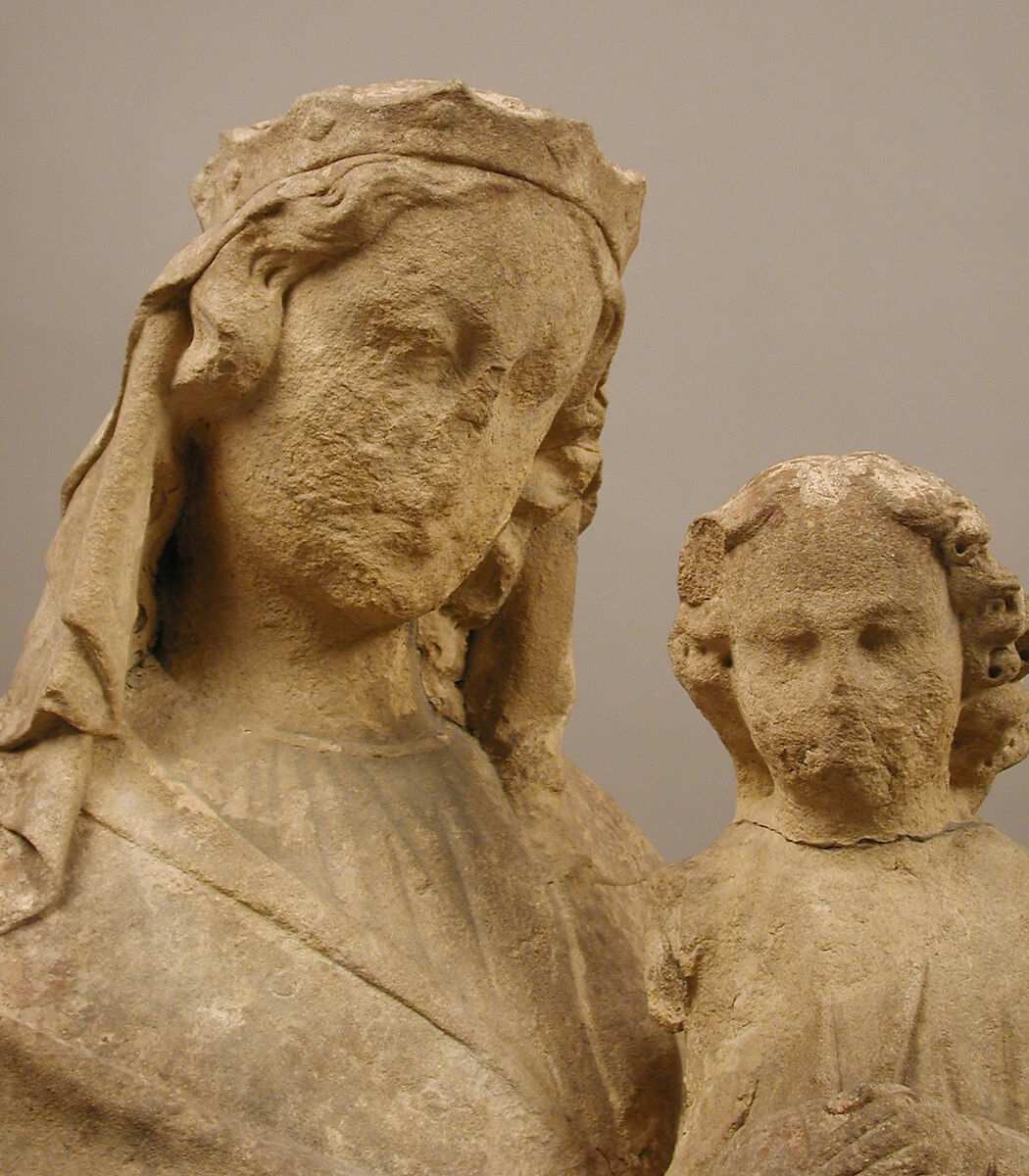 Virgin and Child, Attributed to Alexander of Abingdon (British, active 1291–1317), Caen Limestone, British
