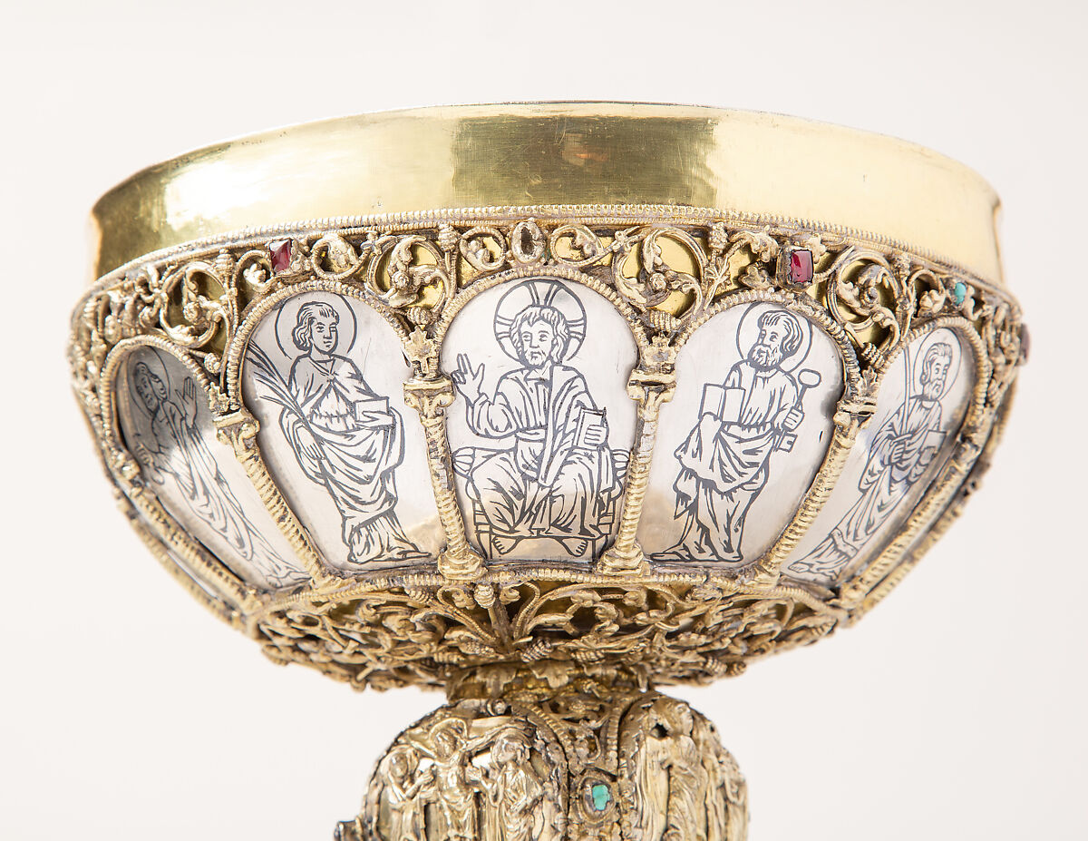 Chalice, Silver, gilded silver, niello, and jewels, German