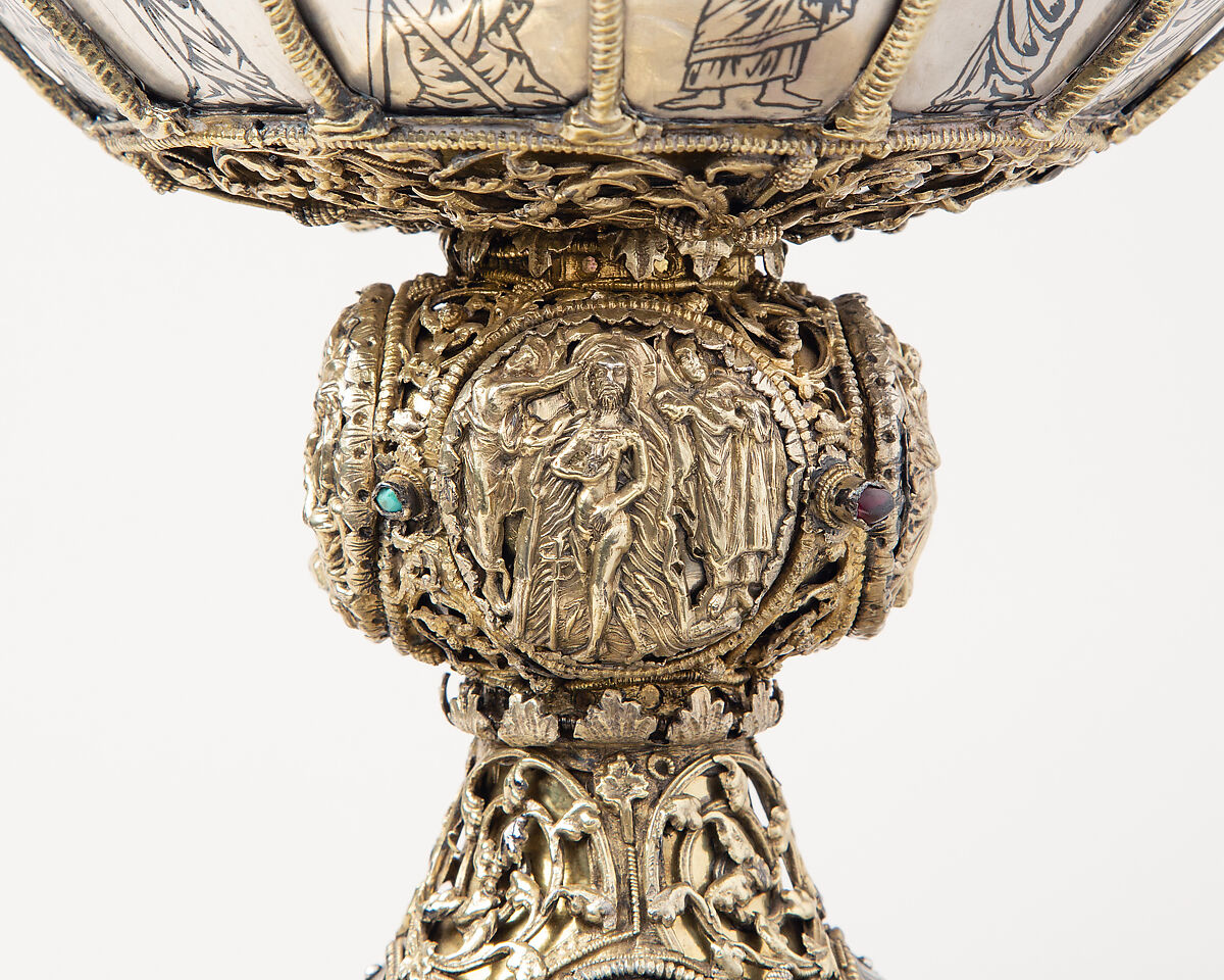 Chalice, Silver, gilded silver, niello, and jewels, German