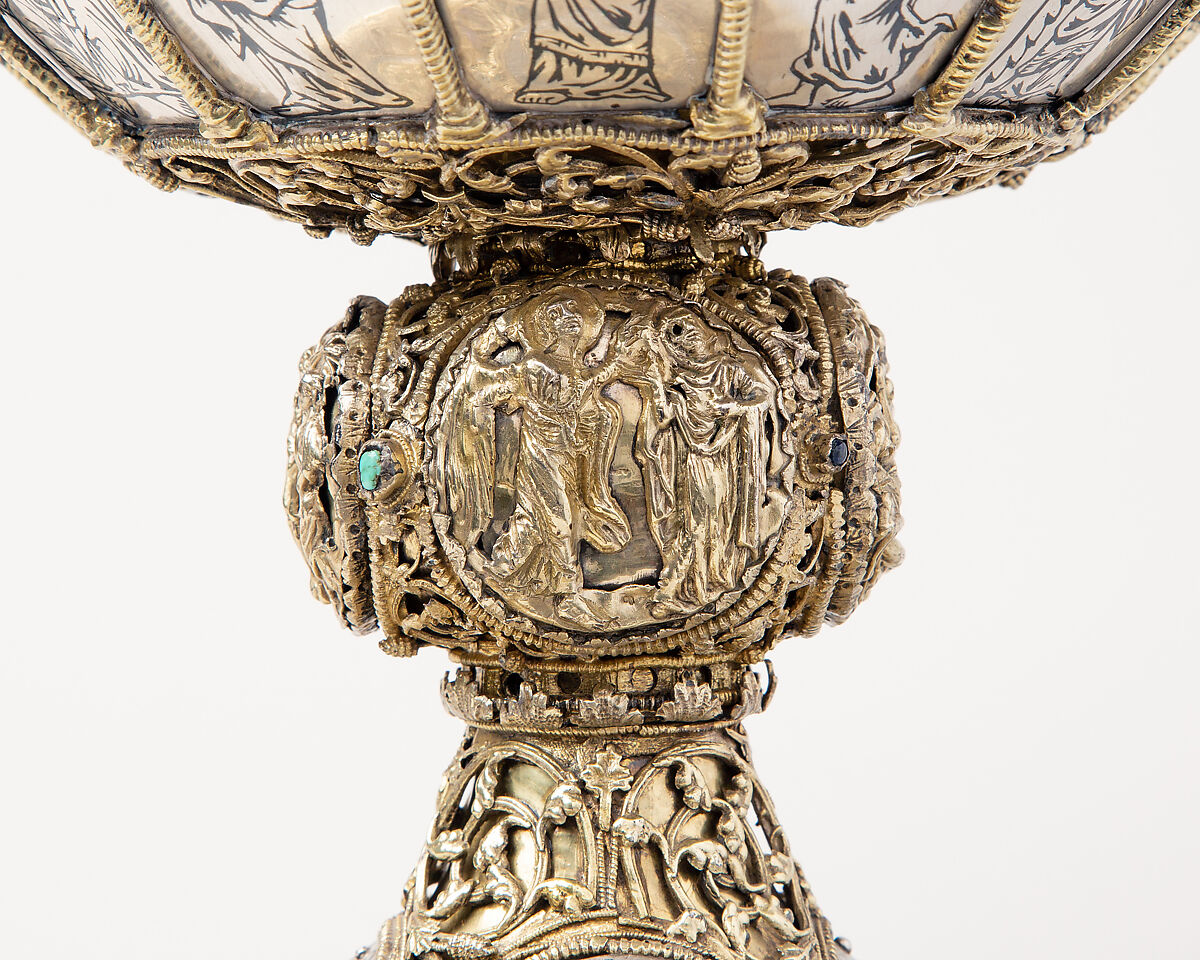 Chalice, Silver, gilded silver, niello, and jewels, German