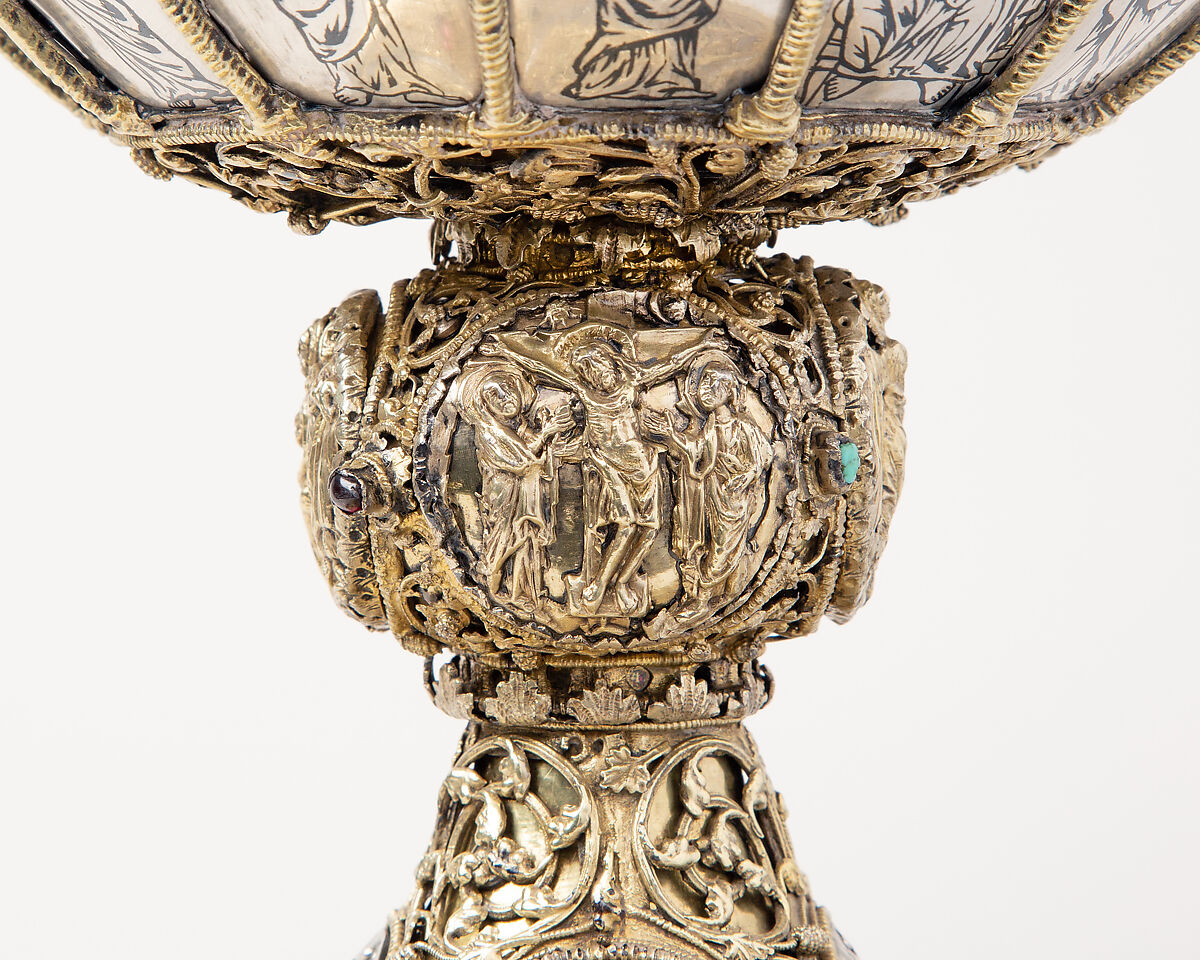 Chalice, Silver, gilded silver, niello, and jewels, German