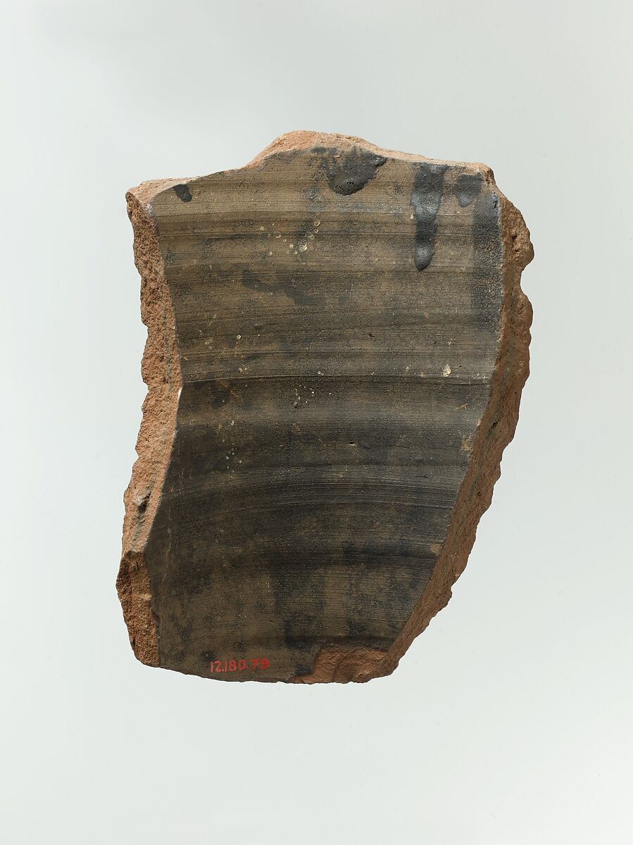 Ostrakon with Medical Recipes, Pottery fragment with ink inscription, Coptic