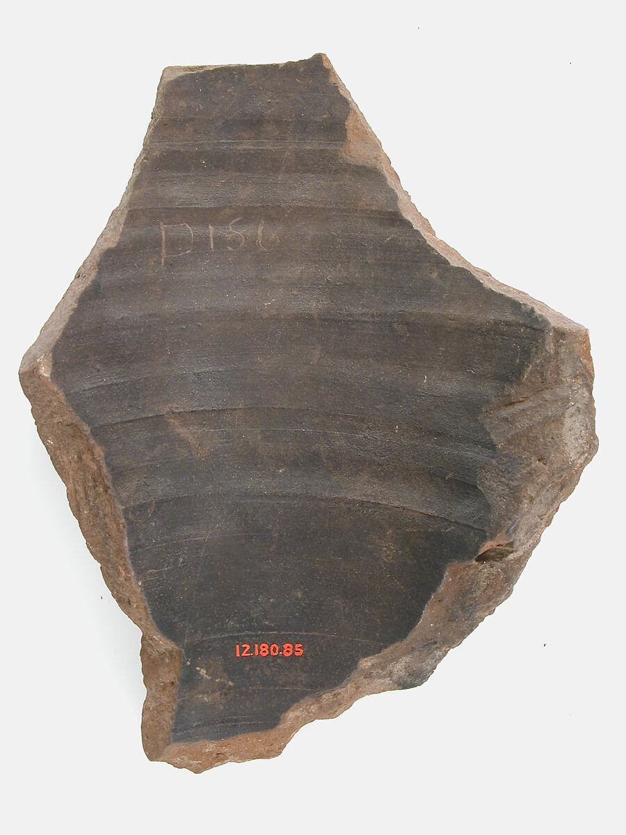 Ostrakon, Pottery fragment with ink inscription, Coptic