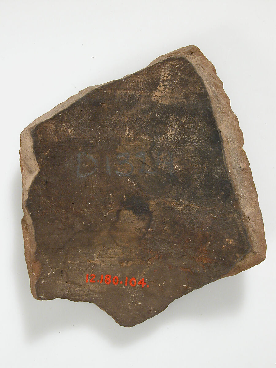 Ostrakon, Pottery fragment with ink, Coptic