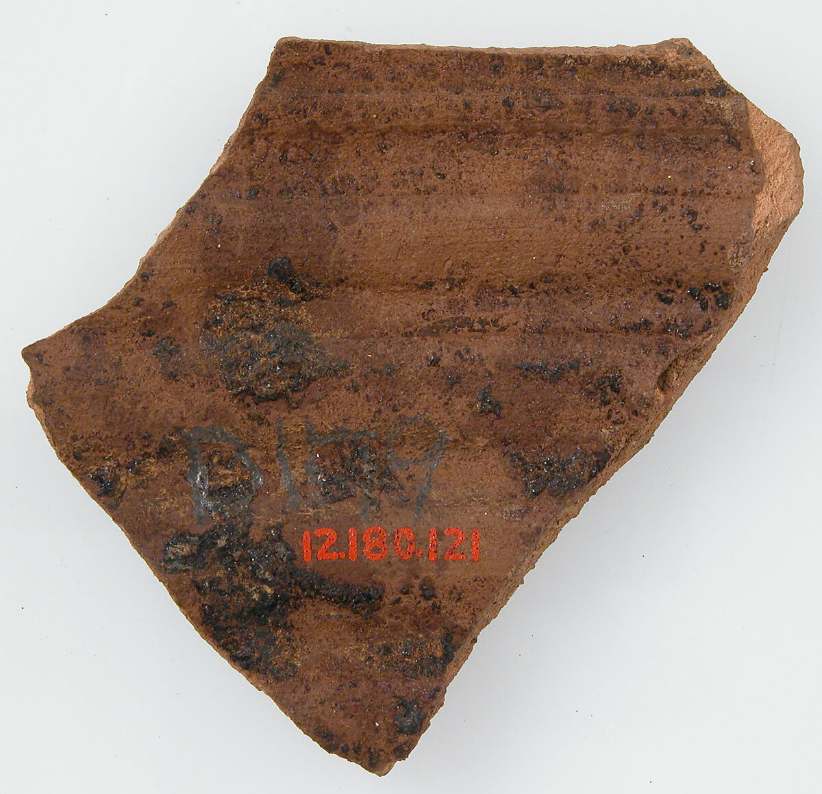Ostrakon, Pottery fragment with ink inscription, Coptic