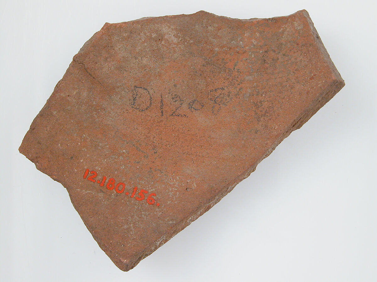 Ostrakon, Pottery fragment with ink inscription, Coptic
