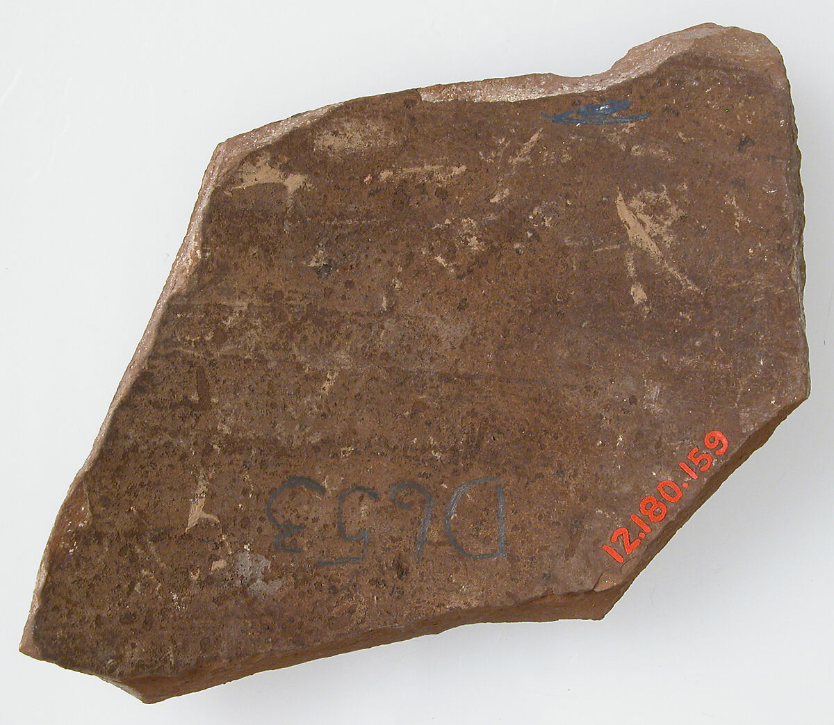 Ostrakon, Pottery fragment with ink inscription, Coptic